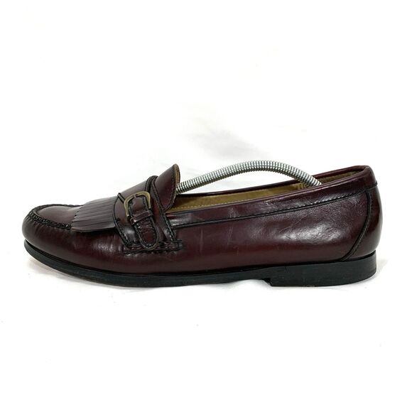 Cole Haan Pinch Shoes Loafers Buckle Kiltie Round Toe Comfort Burgundy Mens 12 D main image 13